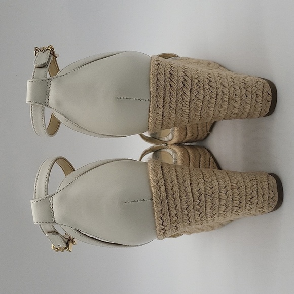 1020- MICHAEL Michael Kors Kimberly Espadrille Wedge Sandals Size 8.5 NWT - Picture 4 of 9